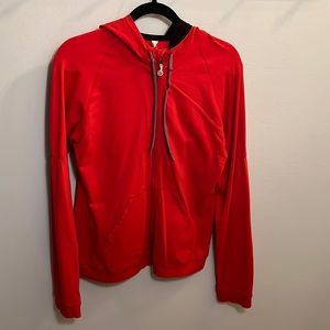 Lululemon red & black hooded zip up Women 10❤️🖤